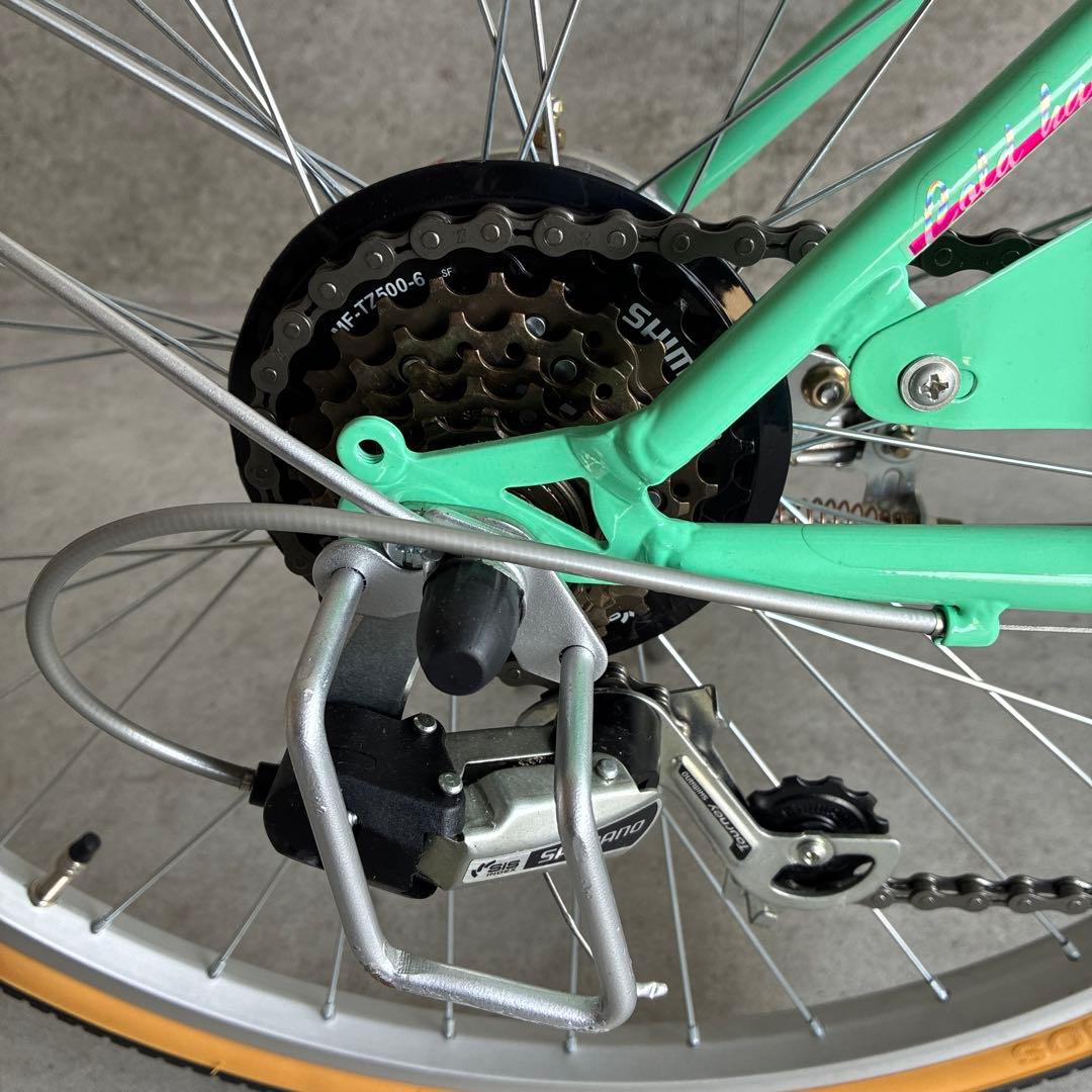 子供用自転車 女の子 メリッサ 24インチ シマノ6段変速 折りたたみ自転車