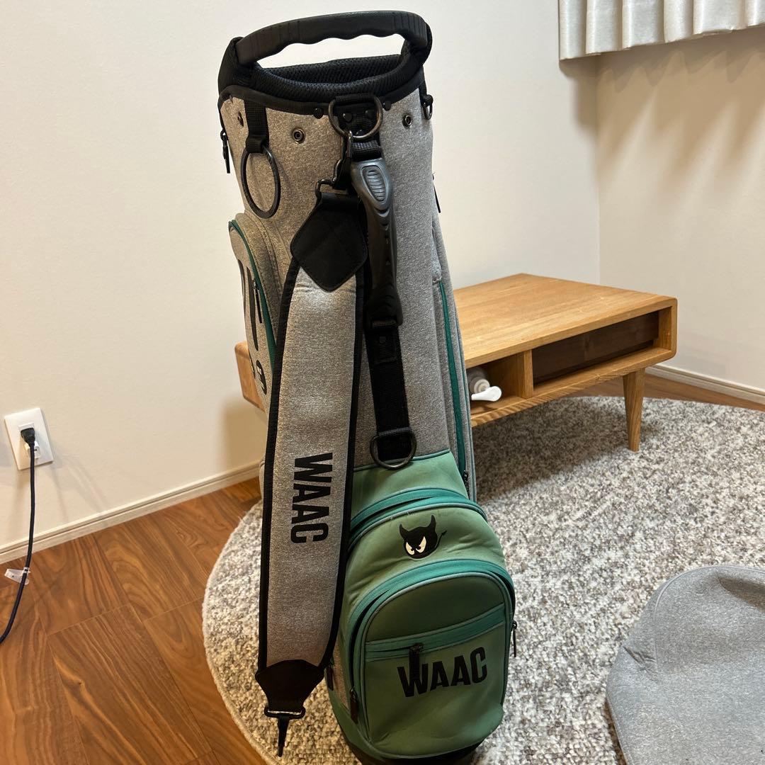WAAC ゴルフキャディバッグ グレー・グリーン