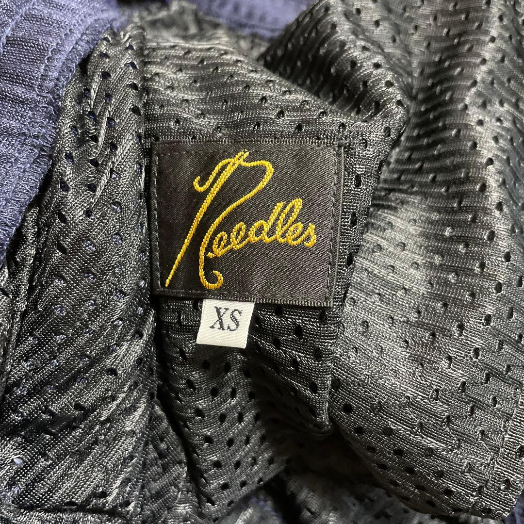 Needles ジャージパンツ ネイビー紫ストライプ