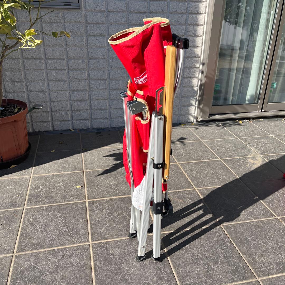 ★希少★美品Coleman Lay Chair コールマン　レイチェア レッド②