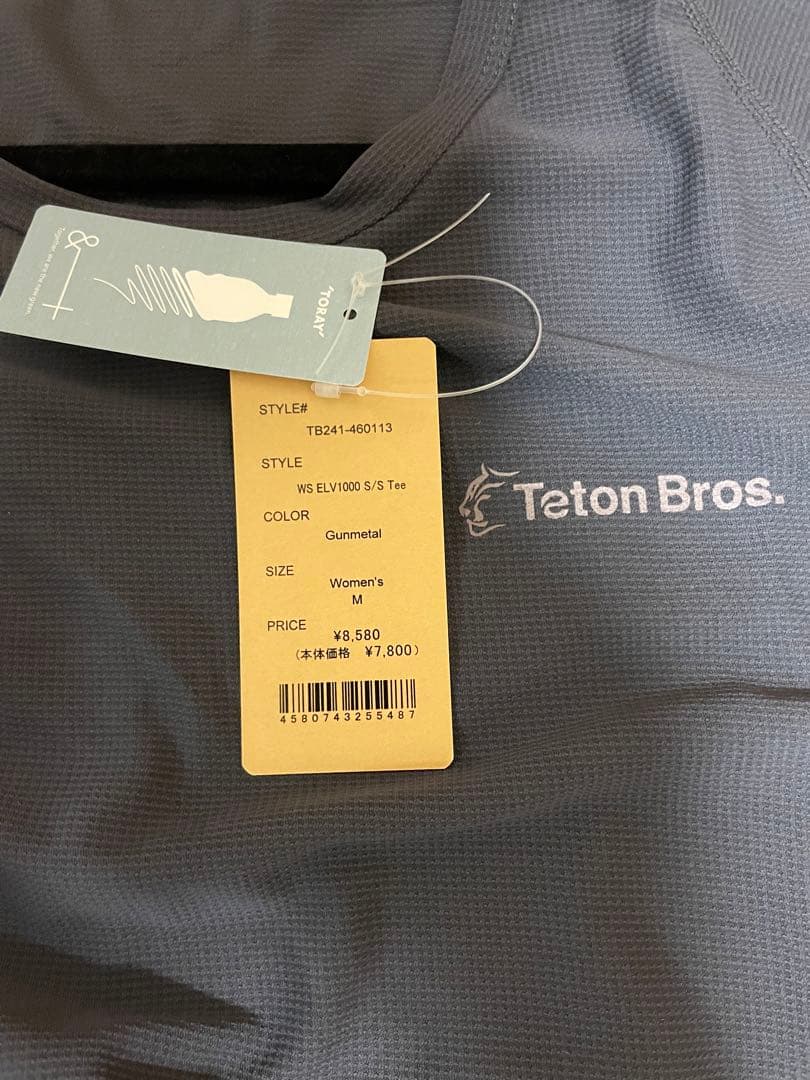 Teton Bros. WS ELV1000 Ｓ-S Tee M ガンメタル色