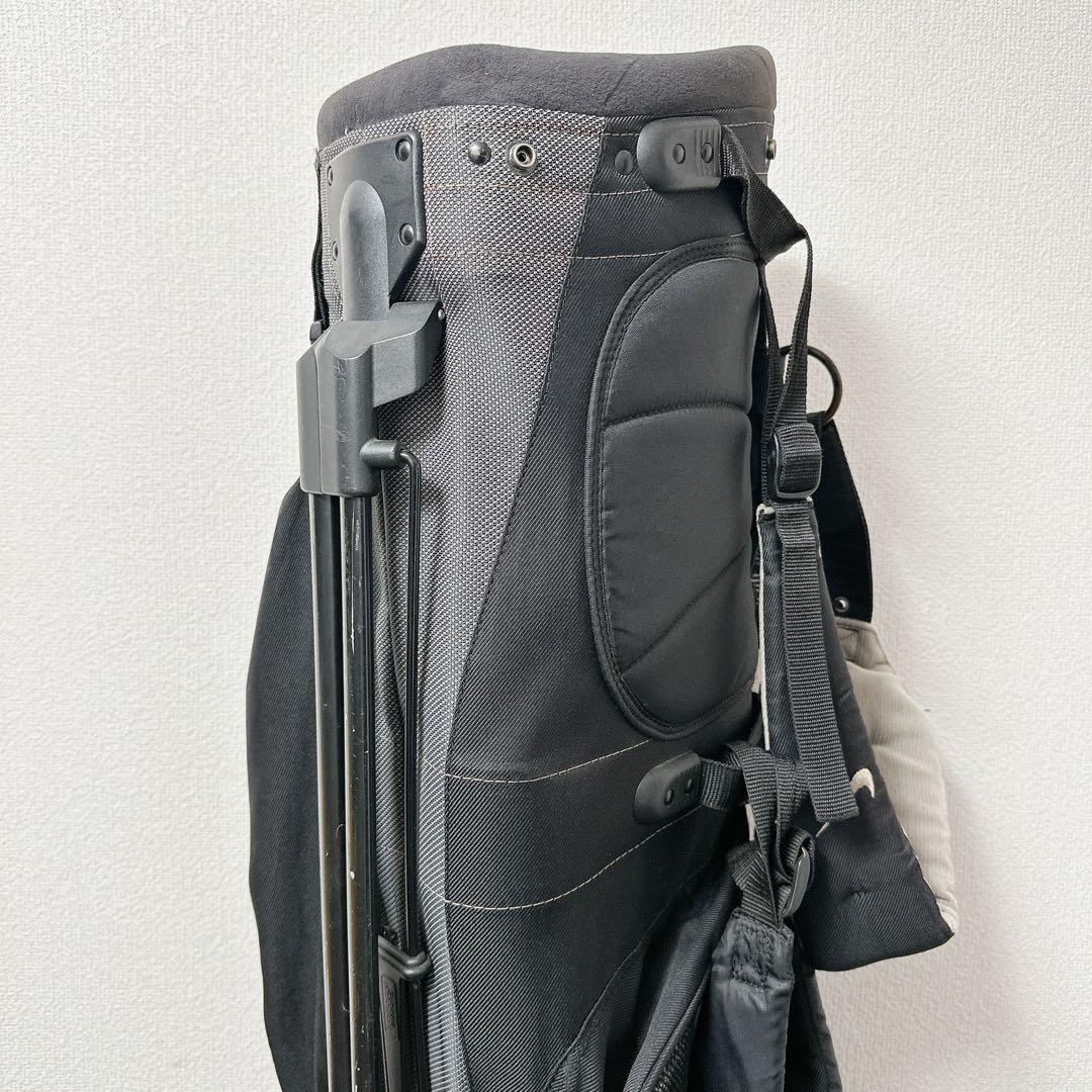 希少 ナイキNIKE スタンド式 キャディバッグ 5分割 ブラック×グレー 軽量