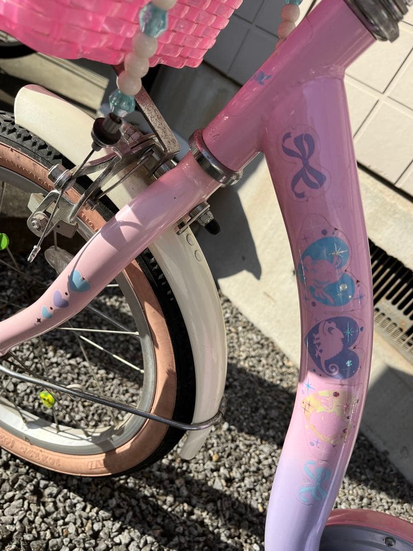 【幼児用自転車】引き取り限定価格！ディズニープリンセス　16インチヘルメット付き