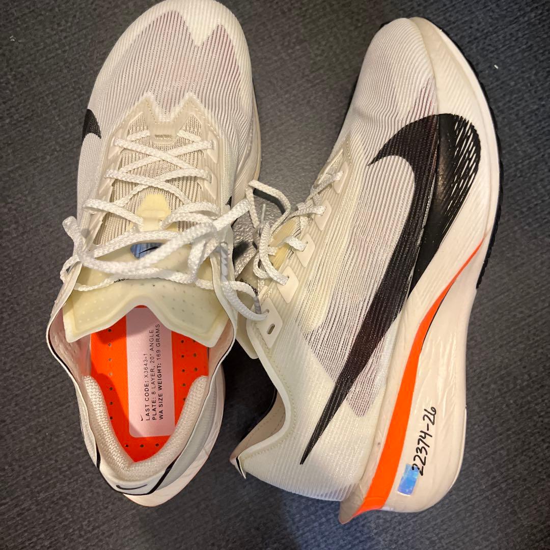 Nike ZoomX スパイクシューズ ホワイト/オレンジ　プロトタイプ26.5