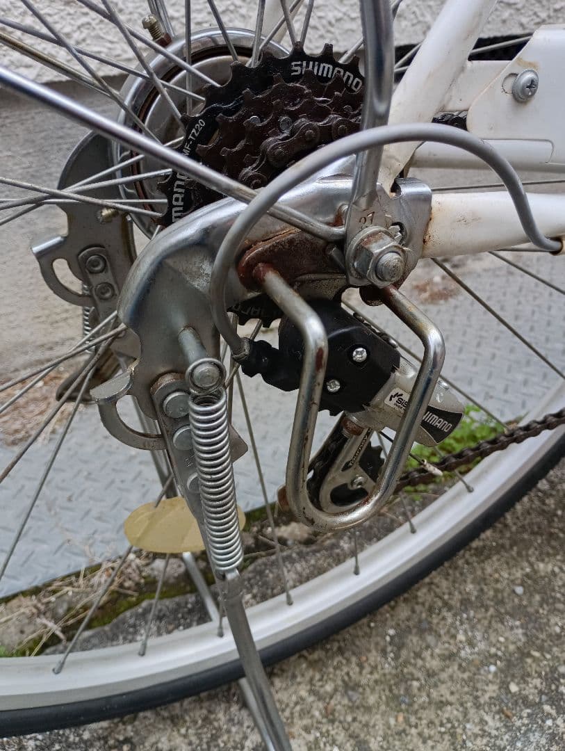 【神戸市 引取り限定】自転車 27インチ 　6段変速　LEDライト