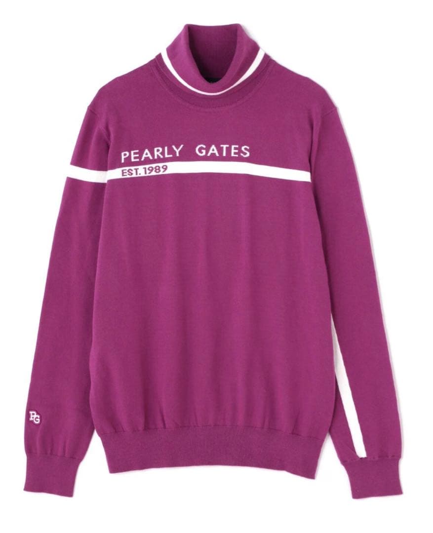 パーリーゲイツPEARLYGATESソフトタッチハイネックニットプルオーバー新品