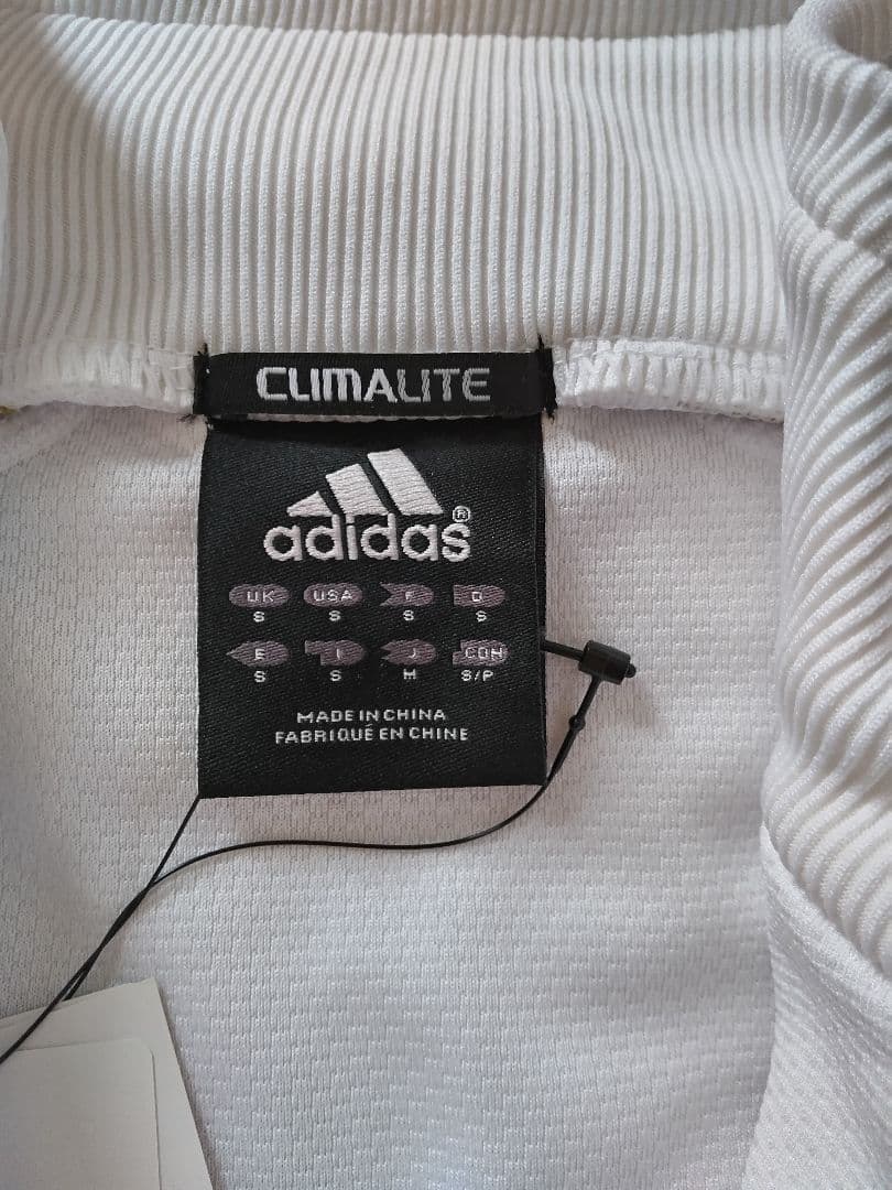 adidas ／ CLIMATITE ジャージジャケット ／ホワイト&ゴールド