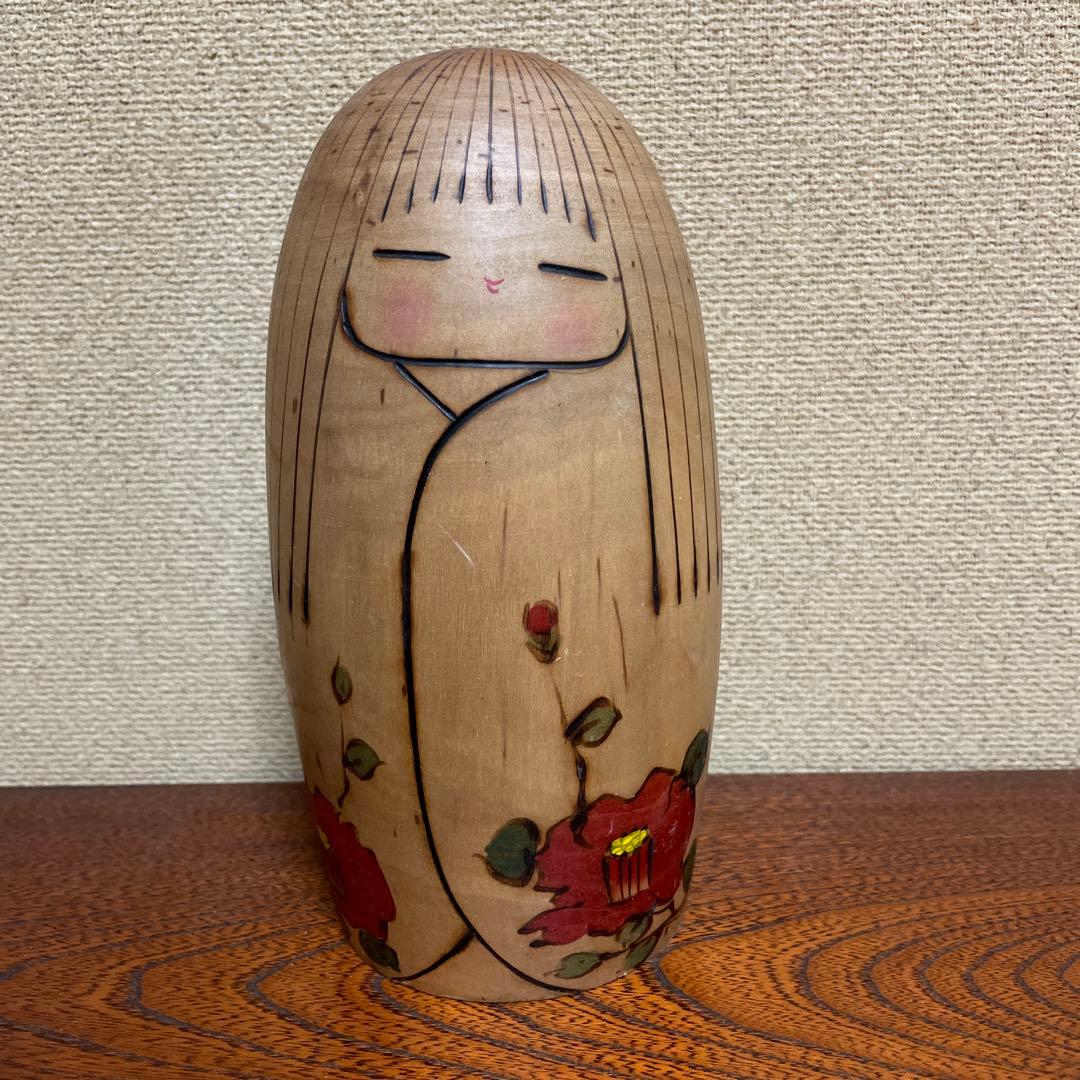 こけし 大谷良夫(総理大臣賞 受賞作家) 乙女椿