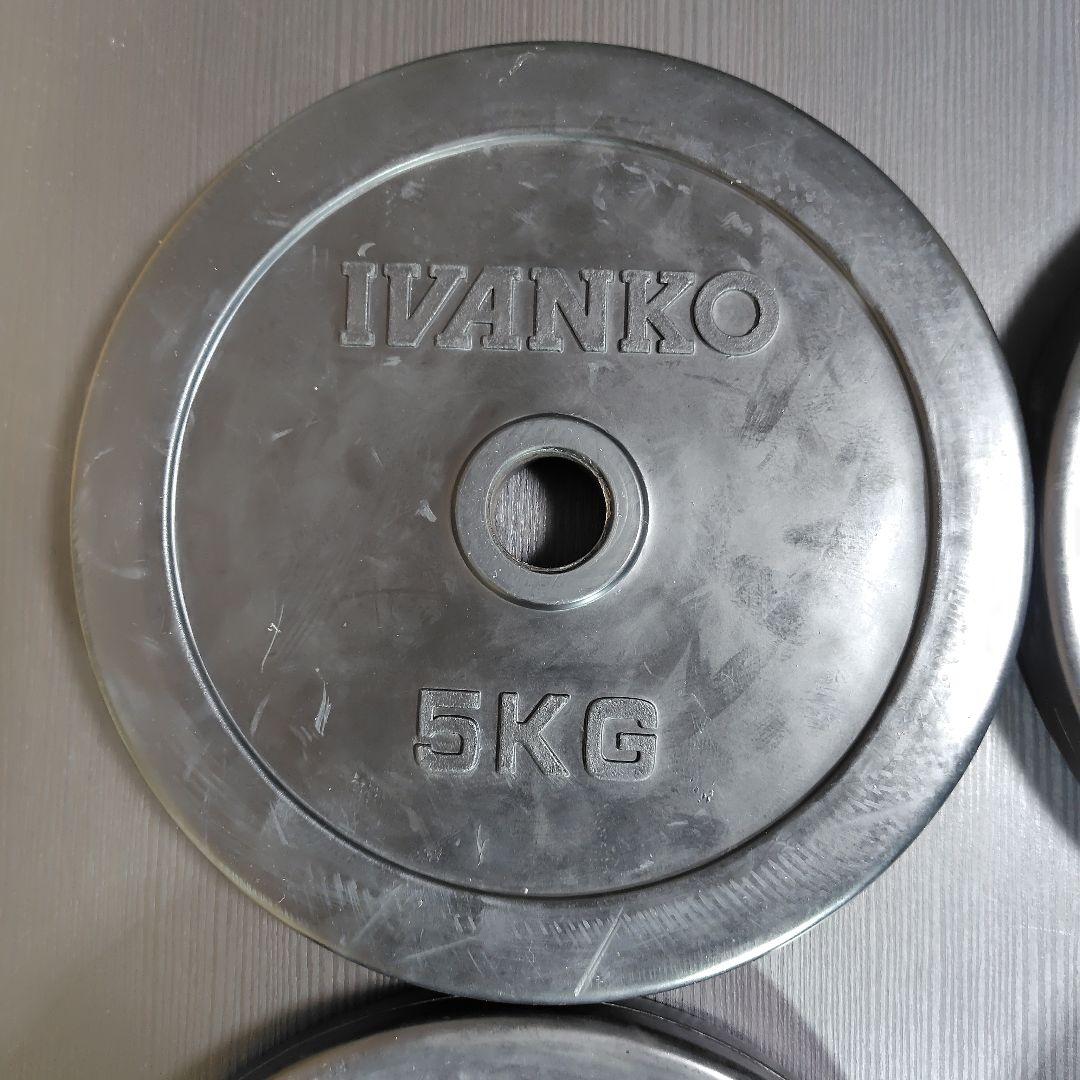 IVANKO 5kg 4枚 ラバーダンベルプレート ② 28mm イヴァンコ