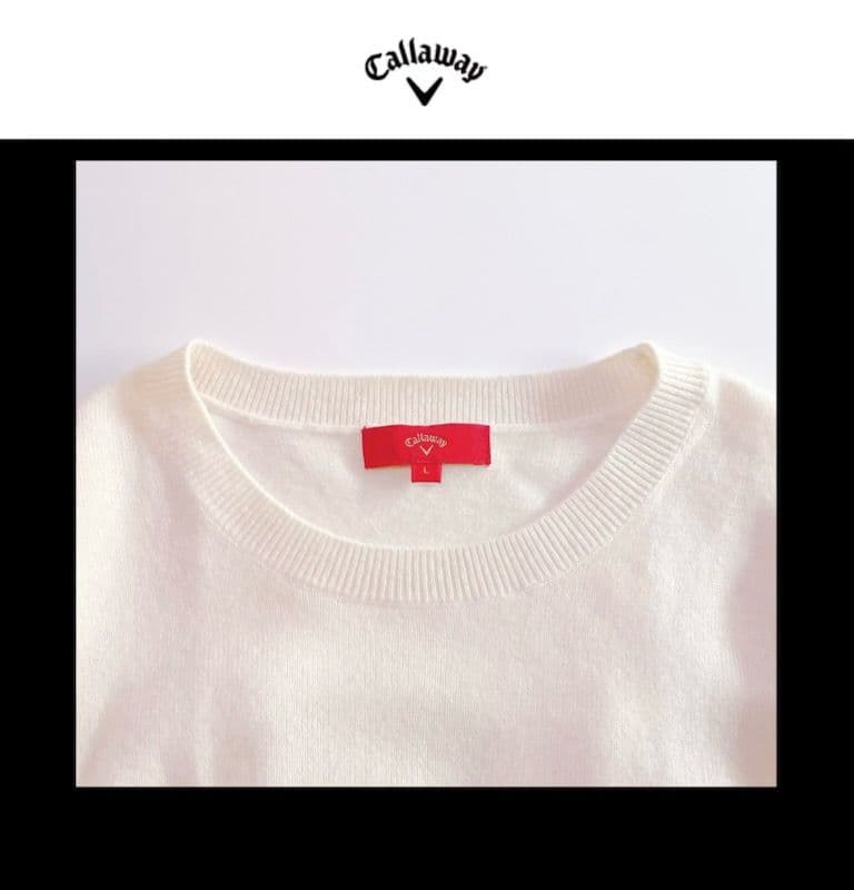 【希少品‼️】キャロウェイ カシミヤ99%Uネックニットベージュ L