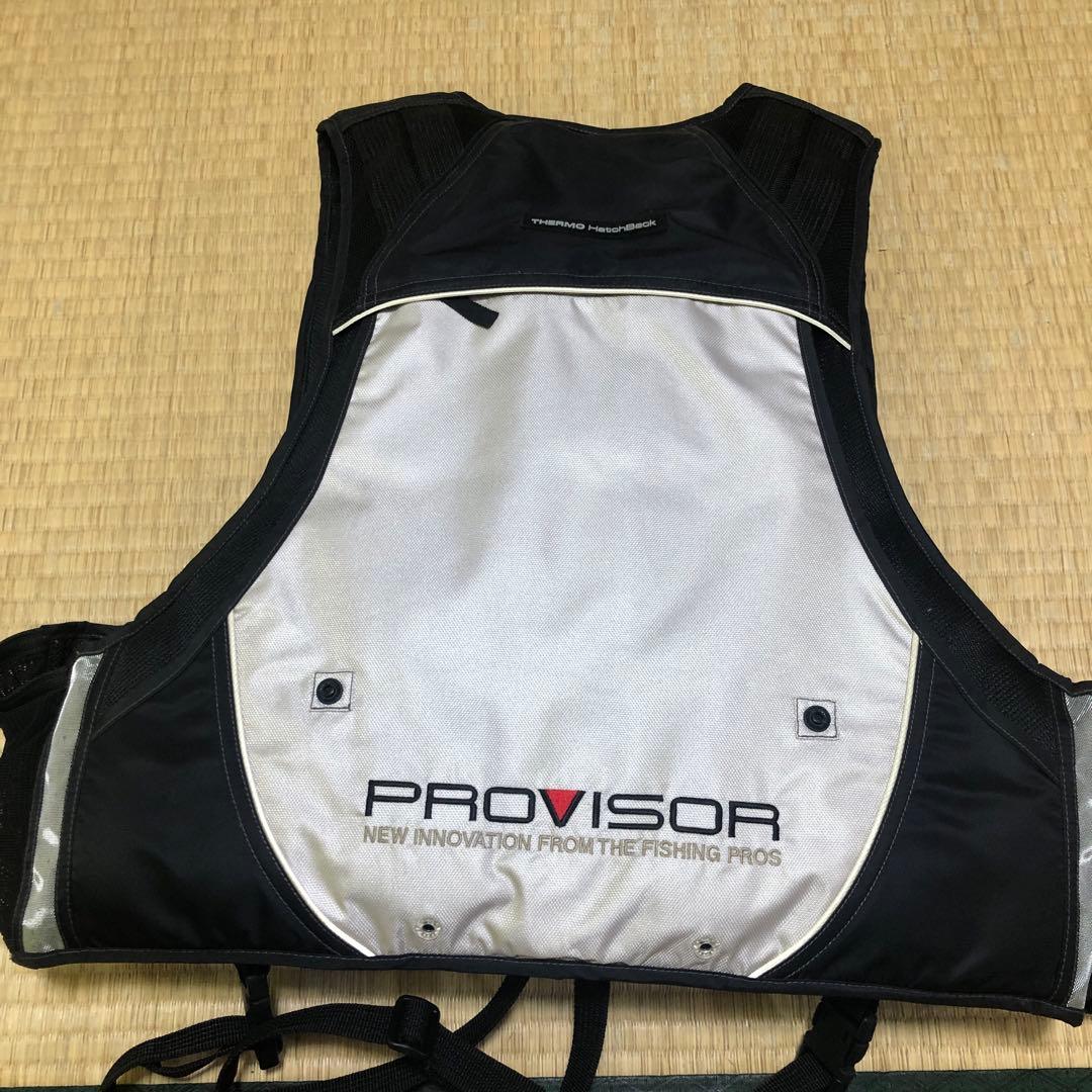 PROVISOR フィッシングライフジャケット ブラック/シルバー　Lサイズ