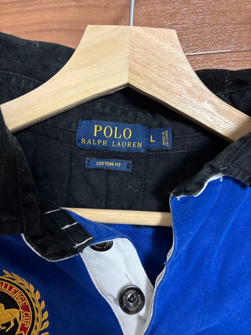 Ralph Lauren ラガーシャツ L 青