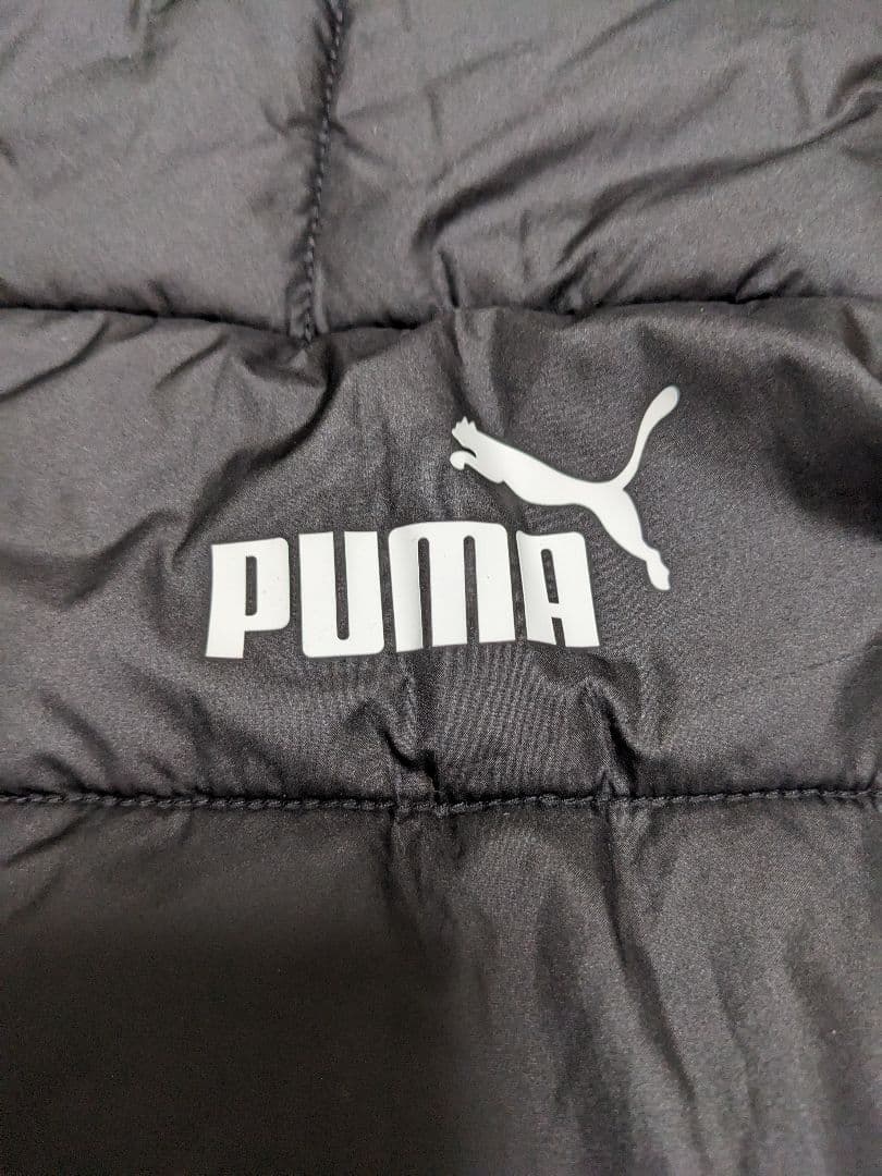 PUMA ダウンコート ロング ベンチコート フード付き ブラック 大きいサイズ