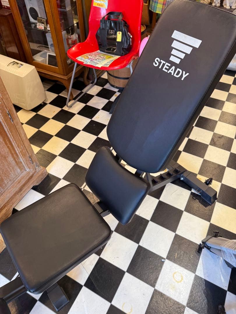 STEADY トレーニングベンチ 角度調整可能 ブラック