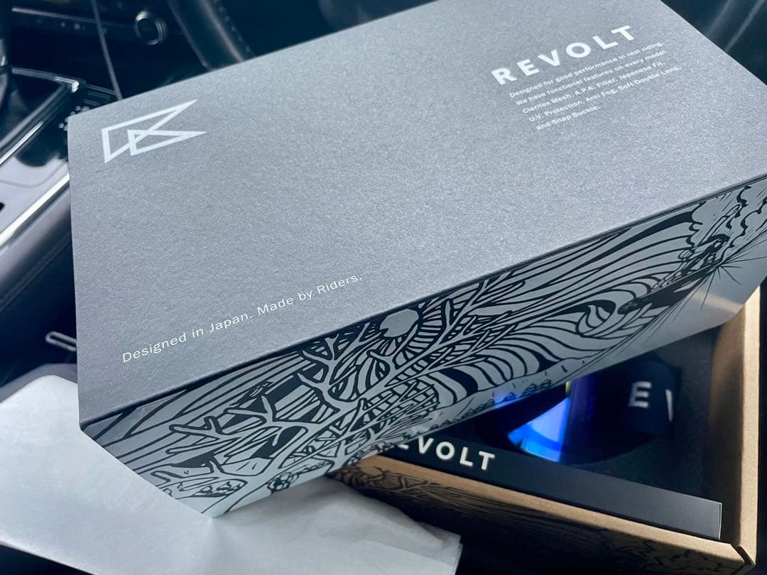 【試着のみ】REVOLT 調光平面ミラーレンズ フレームレス ゴーグル リボルト