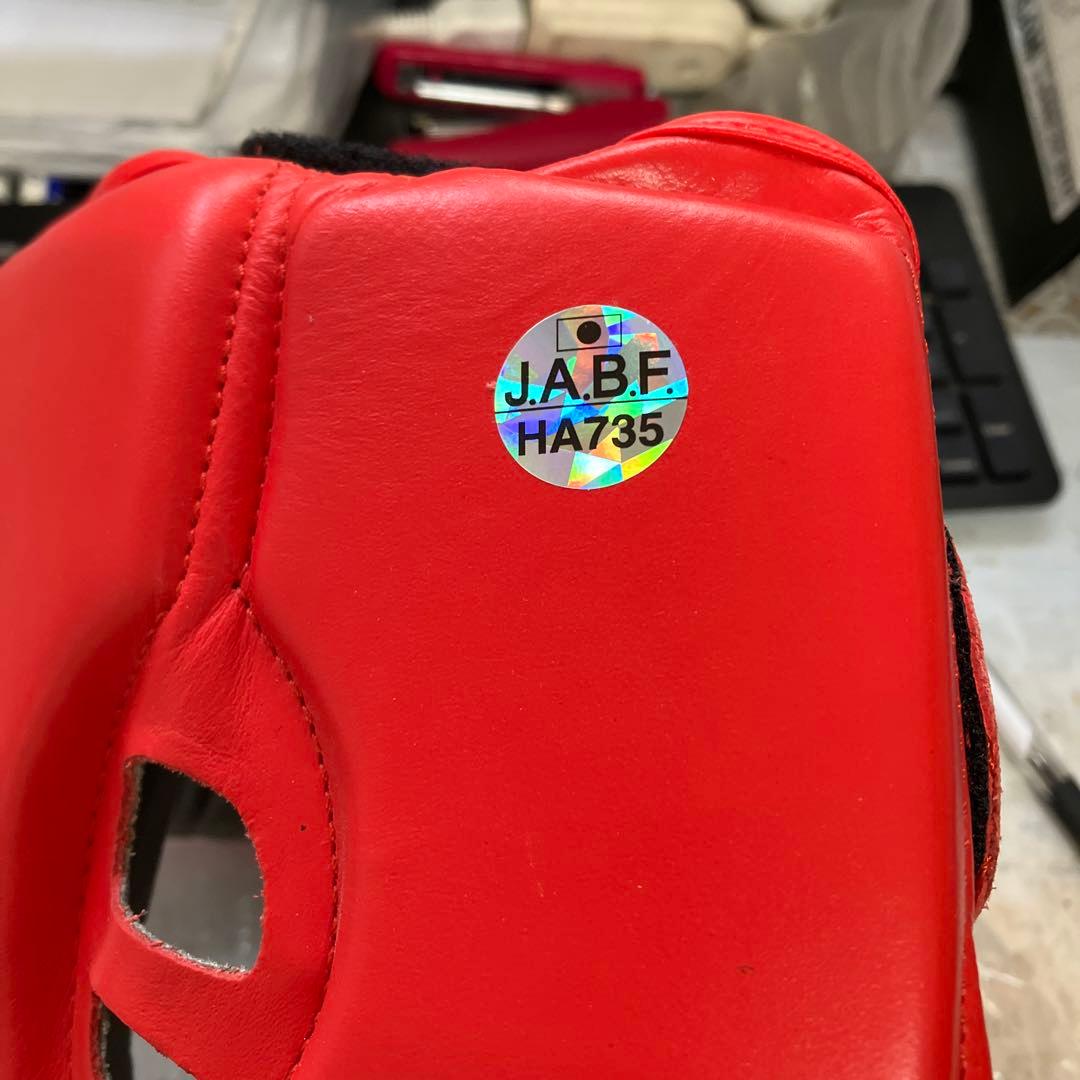 adidas　アディダス　ヘッドガード　JABF　正規品　赤L　IBA正規品