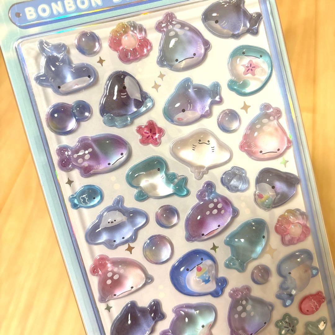 ボンボンドロップシール　BONBON DROP 水族館限定シール 3枚セット