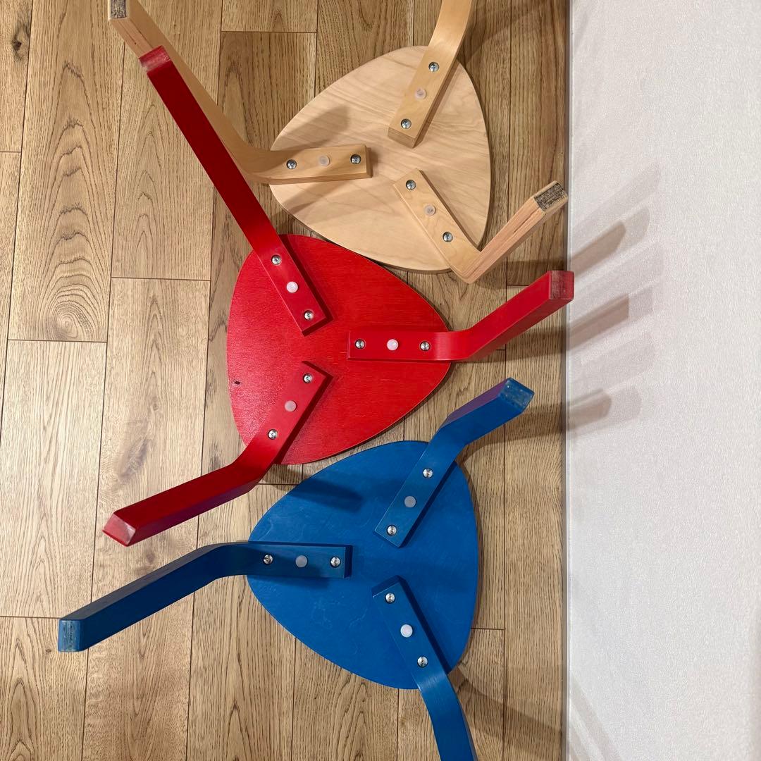 IKEA シルレ　ブルー　レッド　ナチュラル