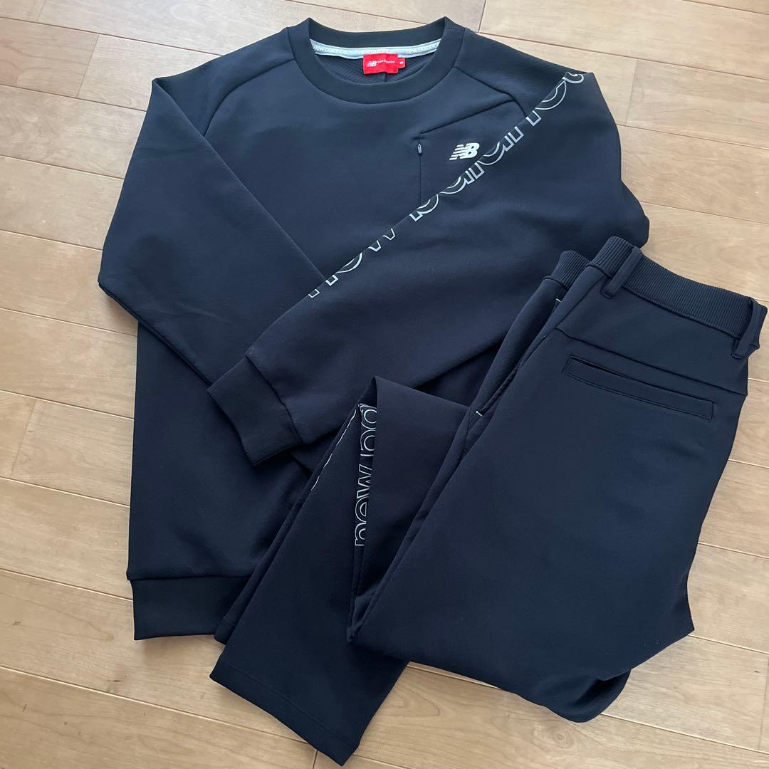 New Balance 黒ゴルフウェア　セットアップメンズ