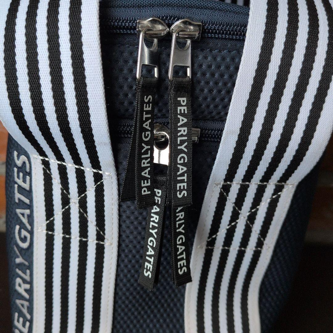 【美品】PEARLY GATES ストライプハンドルバッグ PG 1989