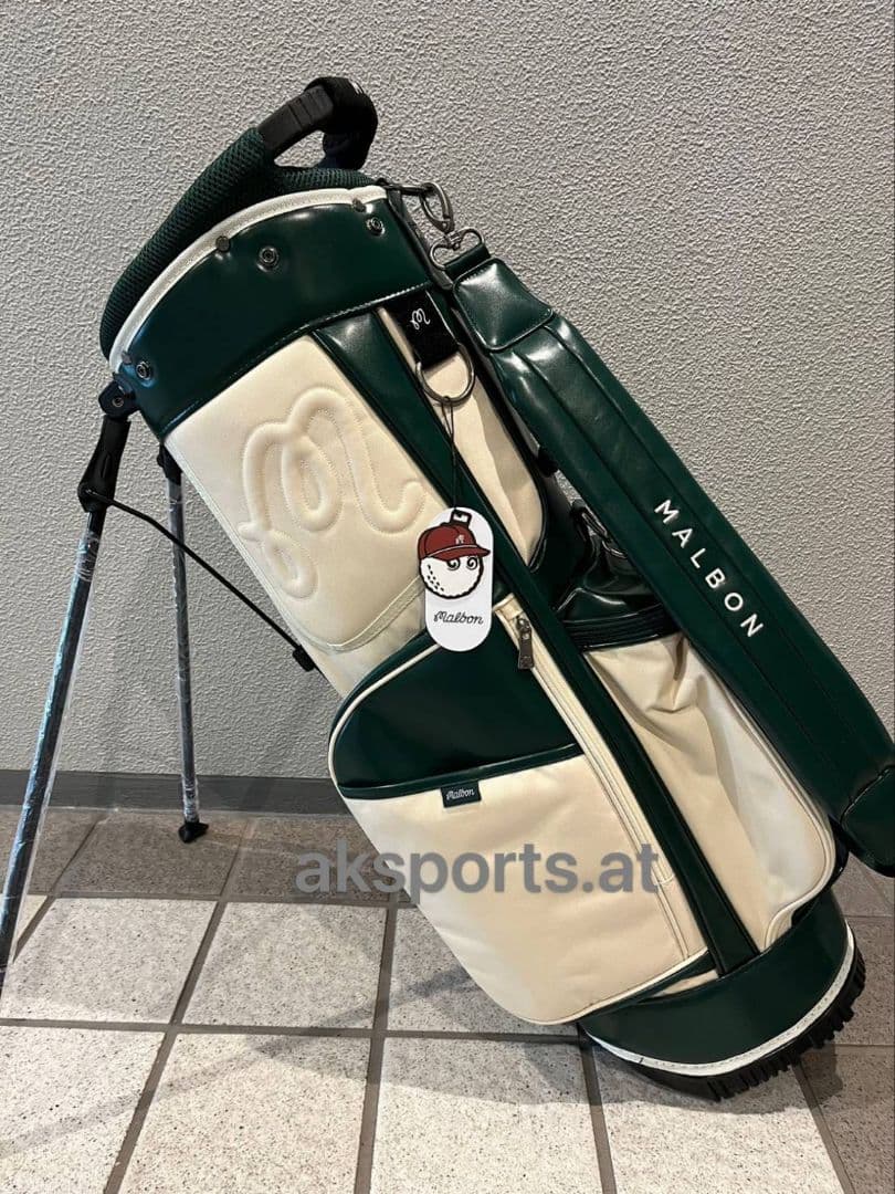新入荷★マルボンゴルフキャディバッグベージュグリーン