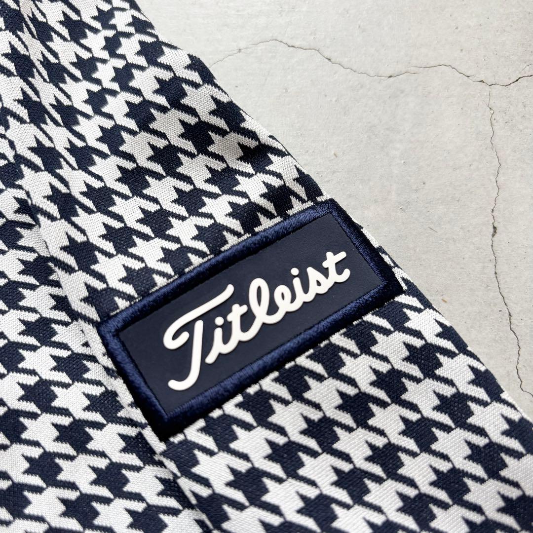 【美品】Titleist タイトリスト 千鳥孔子総柄 モックネック長袖シャツ M