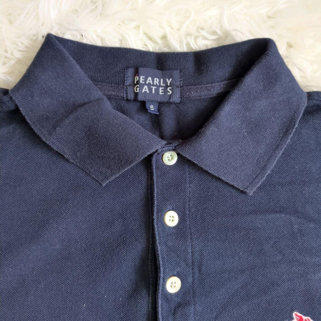 【美品】パーリーゲッツ　ネイビー　大きいサイズ　ゴルフ　ポロシャツ　2XL