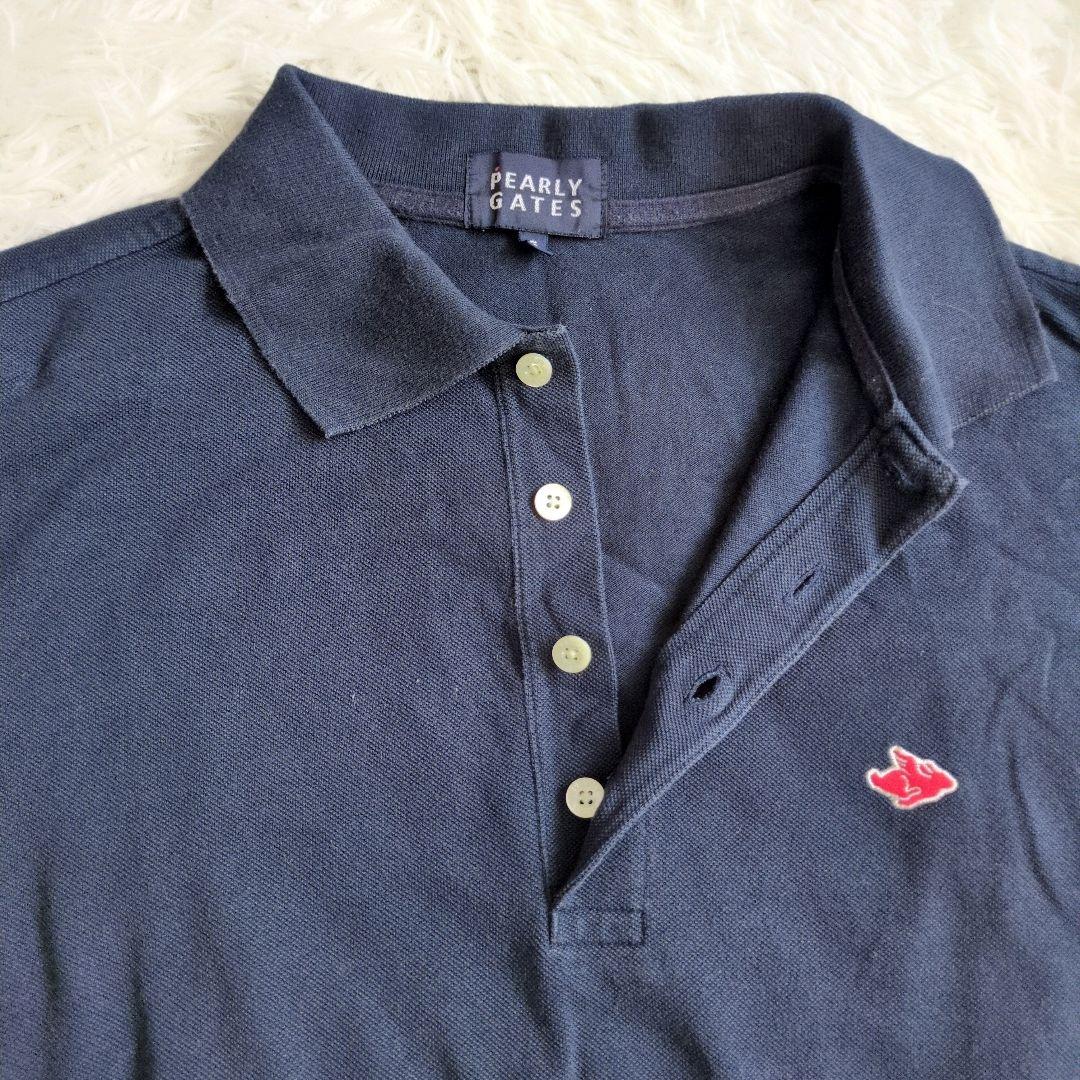【美品】パーリーゲッツ　ネイビー　大きいサイズ　ゴルフ　ポロシャツ　2XL