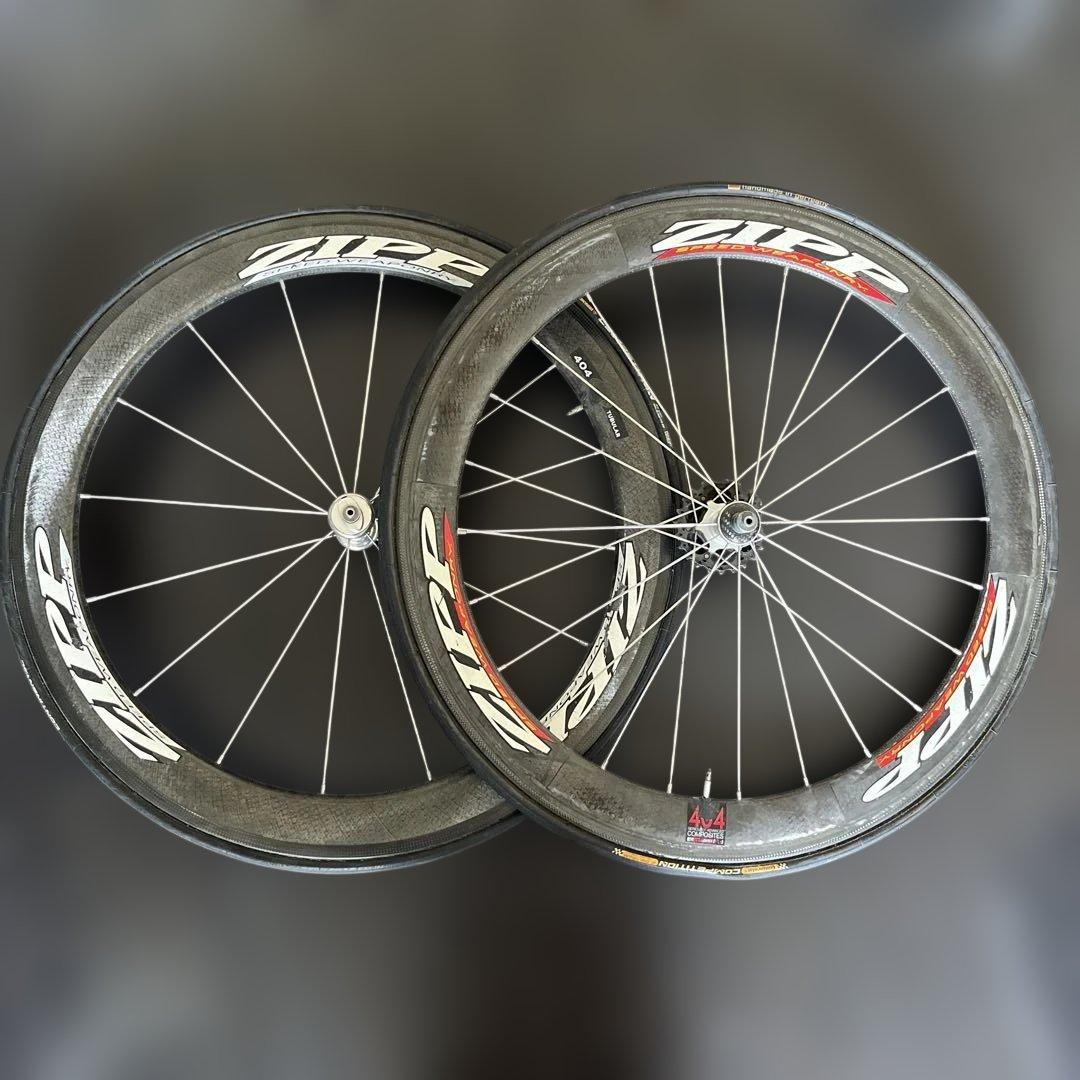 ZIPP 404 700cカーボン チューブラー ホイールセット シマノ 10S