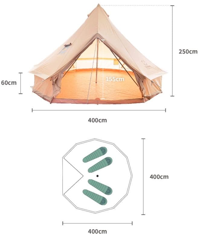 S'more Bello 400 スモア ベル型テント 400 ポリコットン