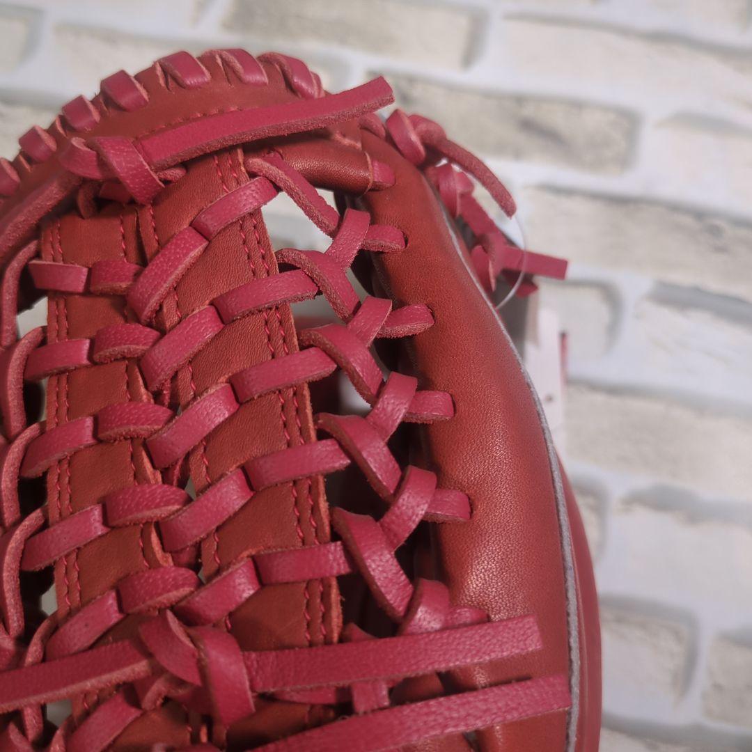 【未使用・タブ付き・左】Rawlings 軟式グローブ M ジュニア レッド