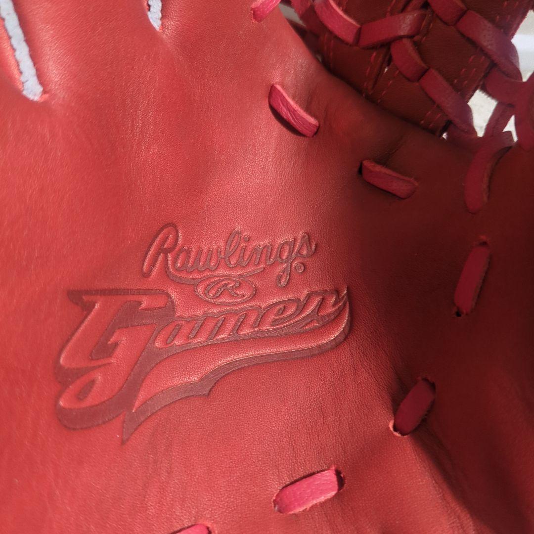 【未使用・タブ付き・左】Rawlings 軟式グローブ M ジュニア レッド