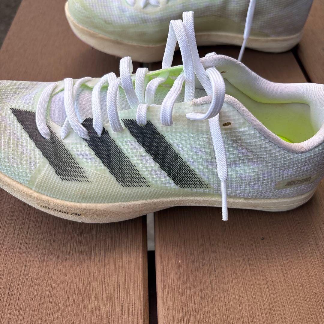 adizero スパイクシューズ ホワイト/グリーン