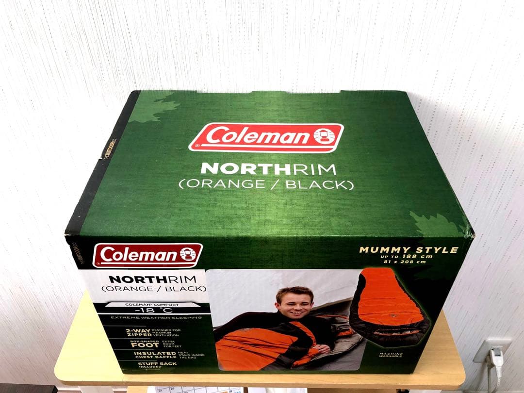Coleman コールマン ノースリム マミー型 寝袋 【オレンジ ブラック】