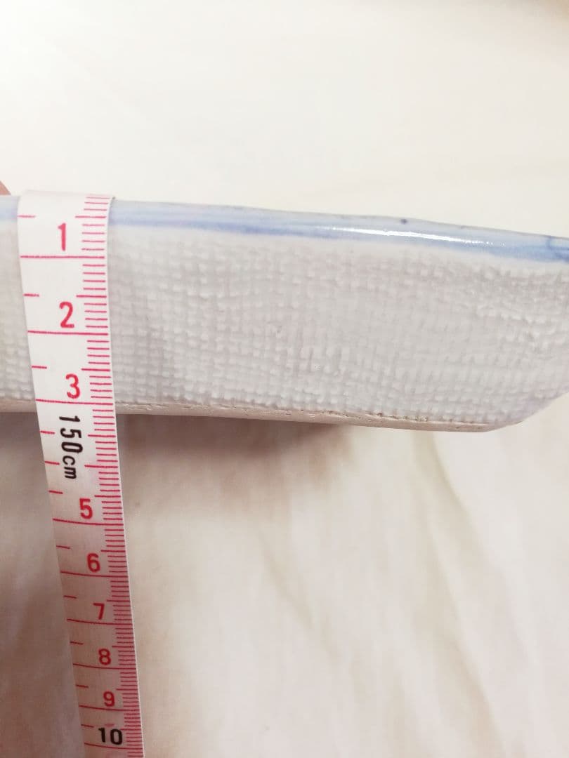 美品 砥部焼 梅山窯 布目皿 平皿 角皿 一つ唐草 角皿 藍染付 2セット