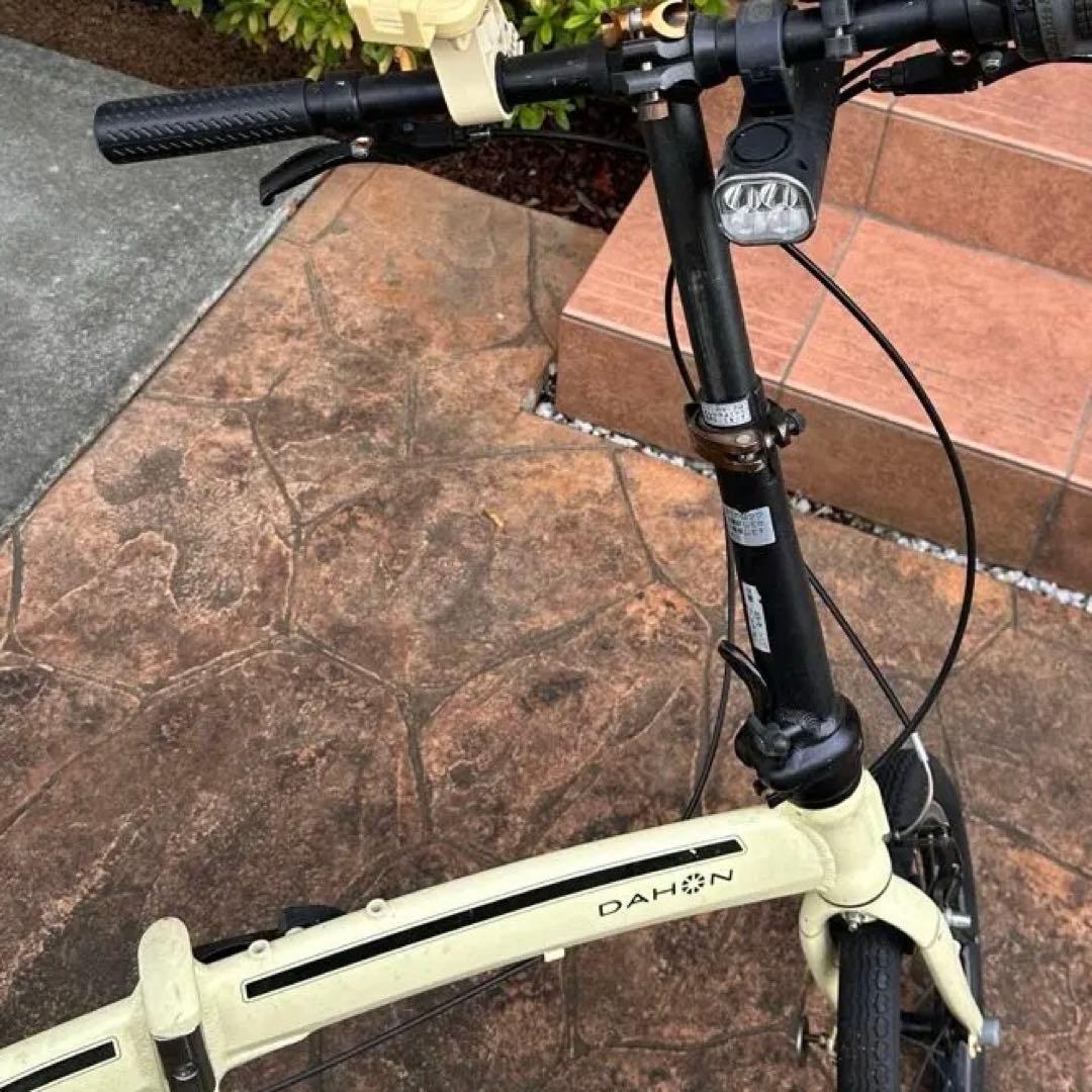 DAHON curve D7 折りたたみ自転車 クリーム色