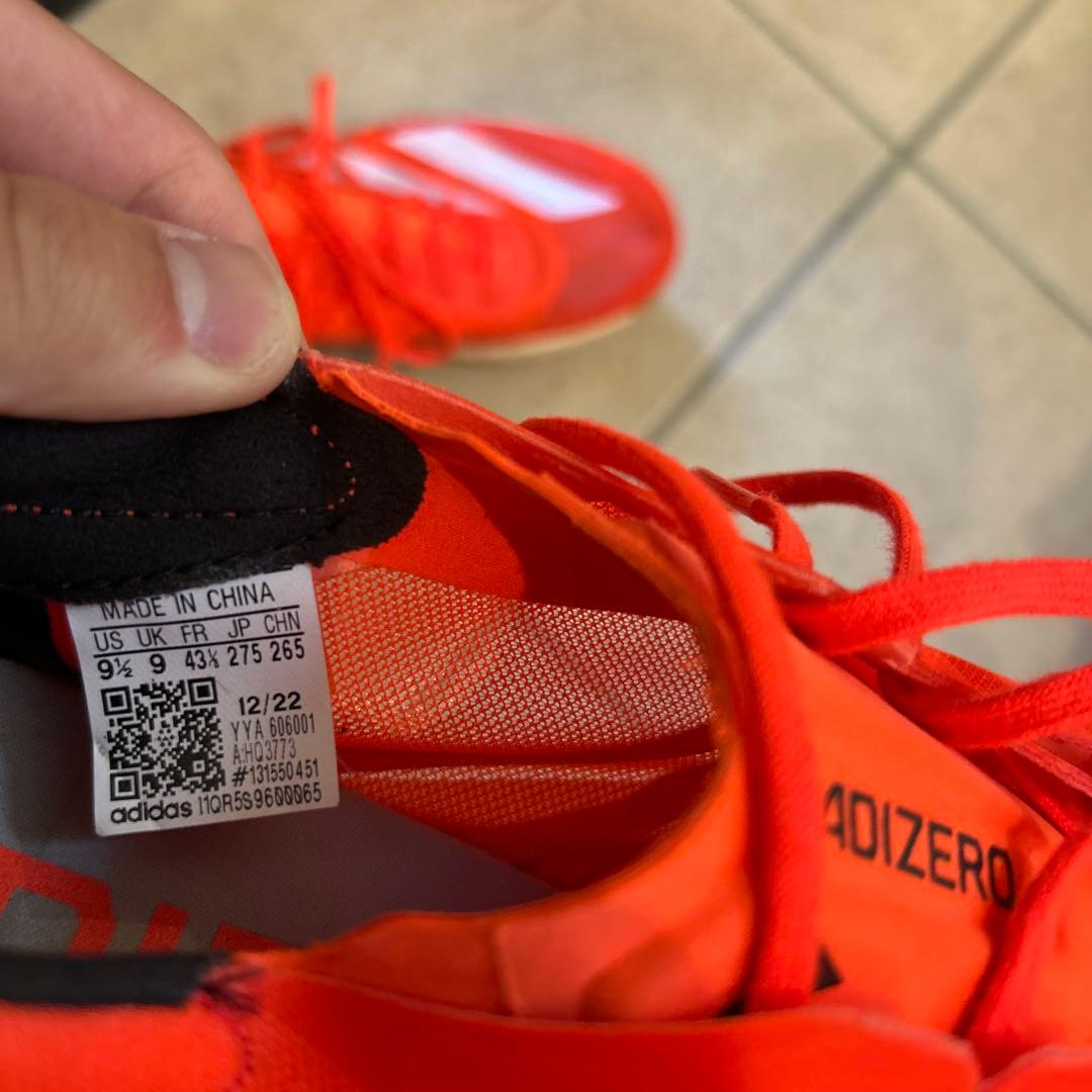 adidas ADIZERO スパイクシューズ 9.5 US