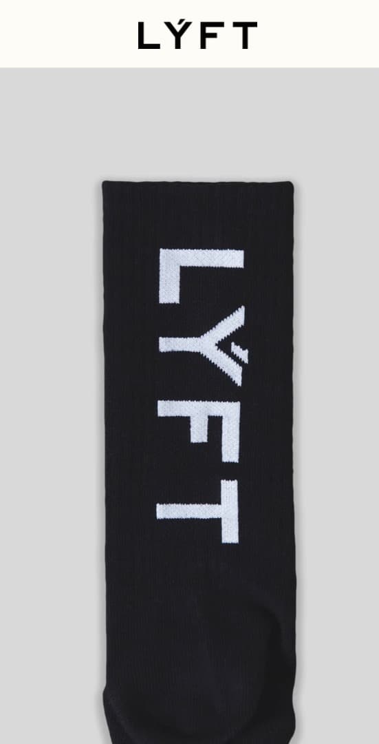 【新品未使用】Calf LÝFT Logo Socks - 黒＆白 3足セット