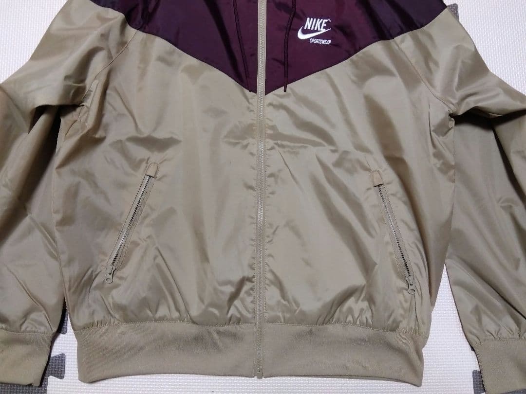 Nike ウィンドブレーカー ワインレッド ベージュ メンズ