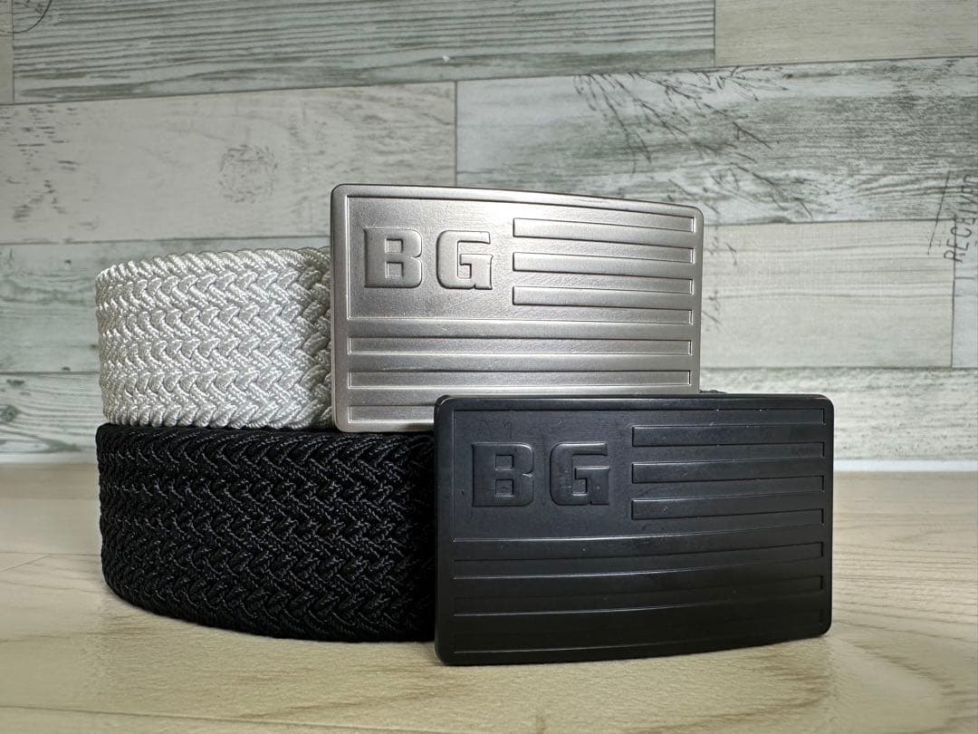 BRIEFING GOLF メッシュベルトBG BELT M ブラック&ホワイト