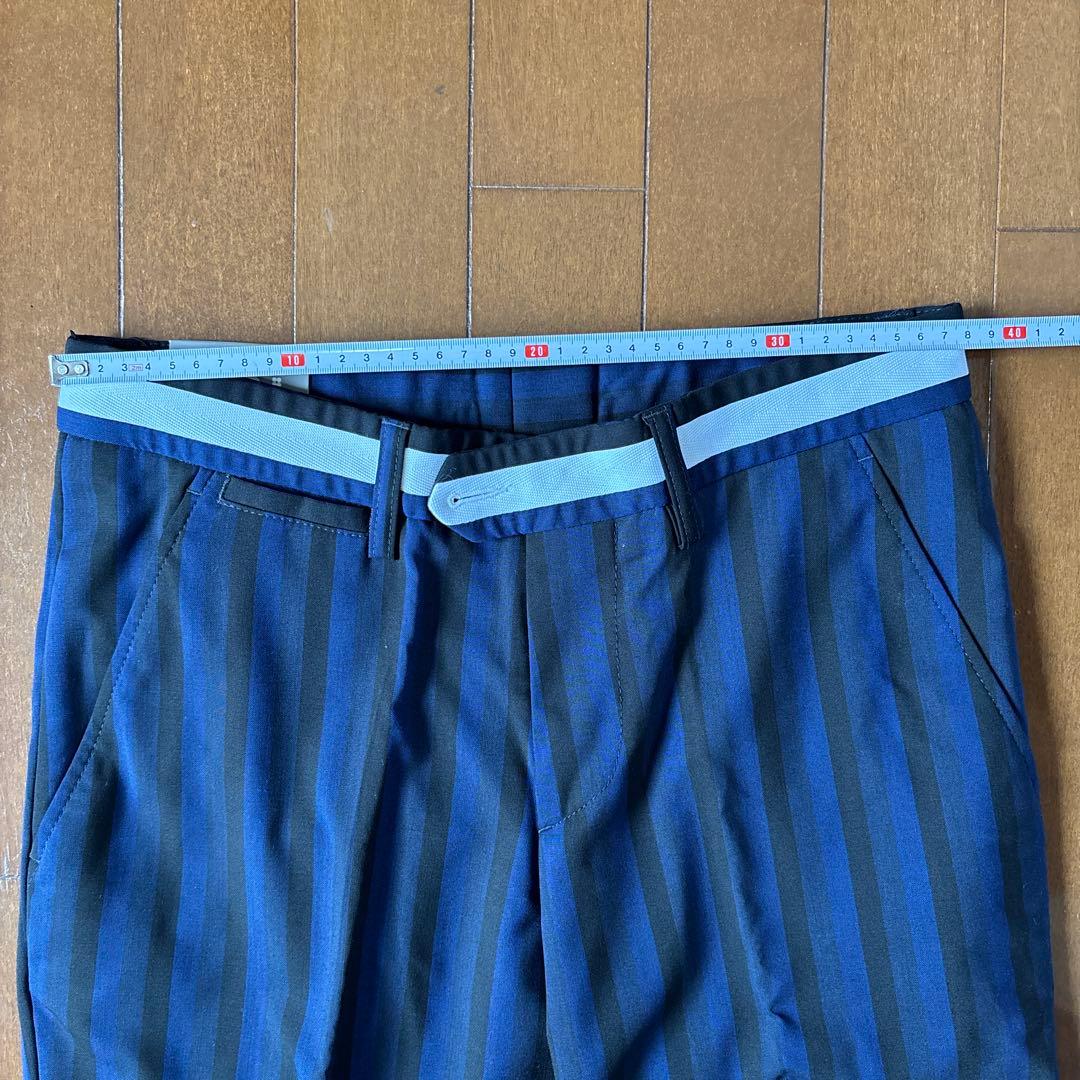 【新品未使用】ジェイリンドバーグ　紺✖️黒ストライプ　メンズパンツ 29サイズ