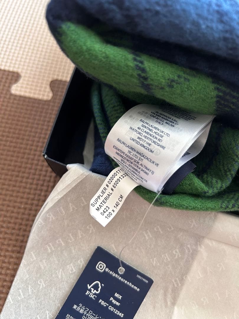 Ralph Lauren ラルフローレン　ブランケット　チェック　新品