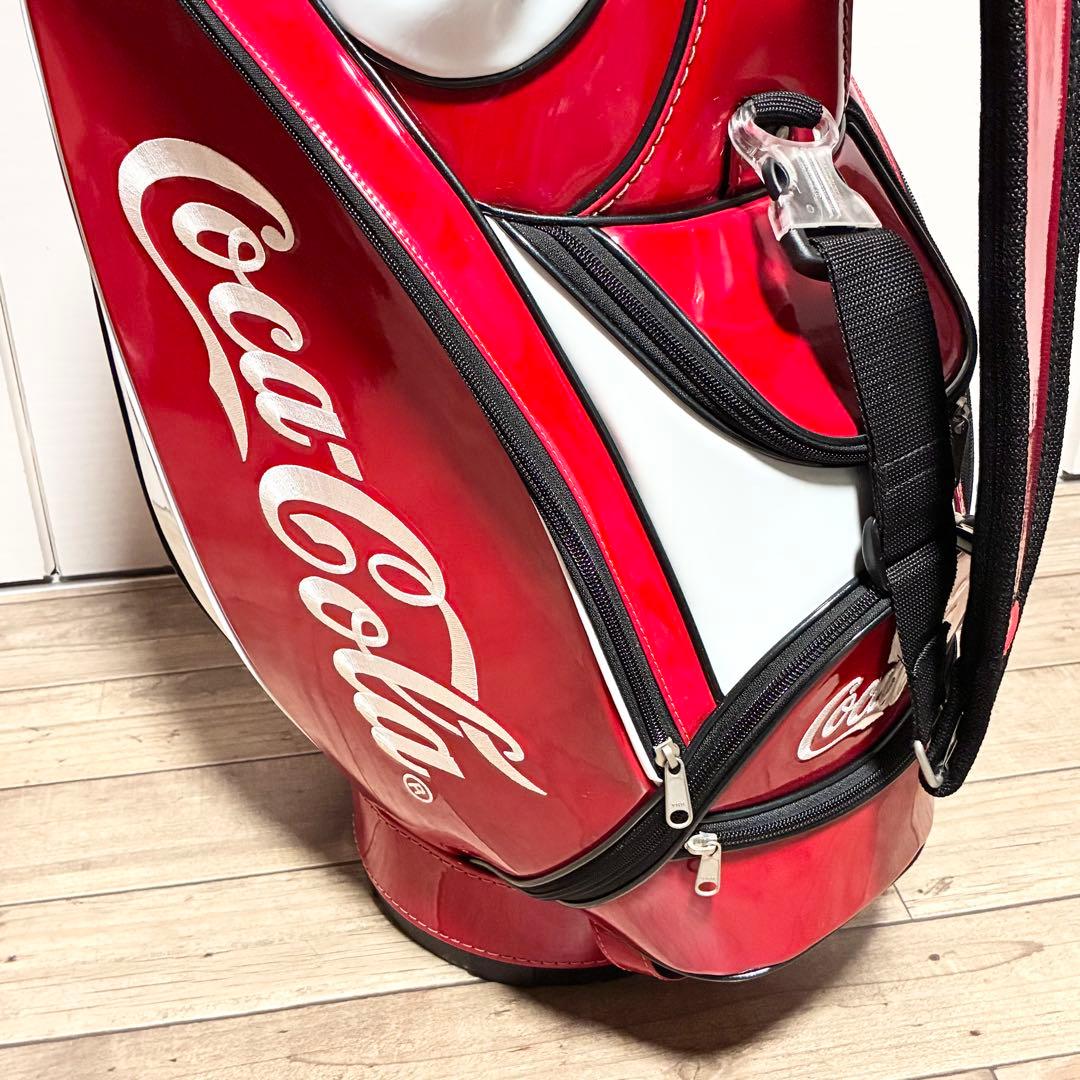 【希少 美品】CocaCola キャディバッグ ゴルフバッグ　レッド　ロゴマーク