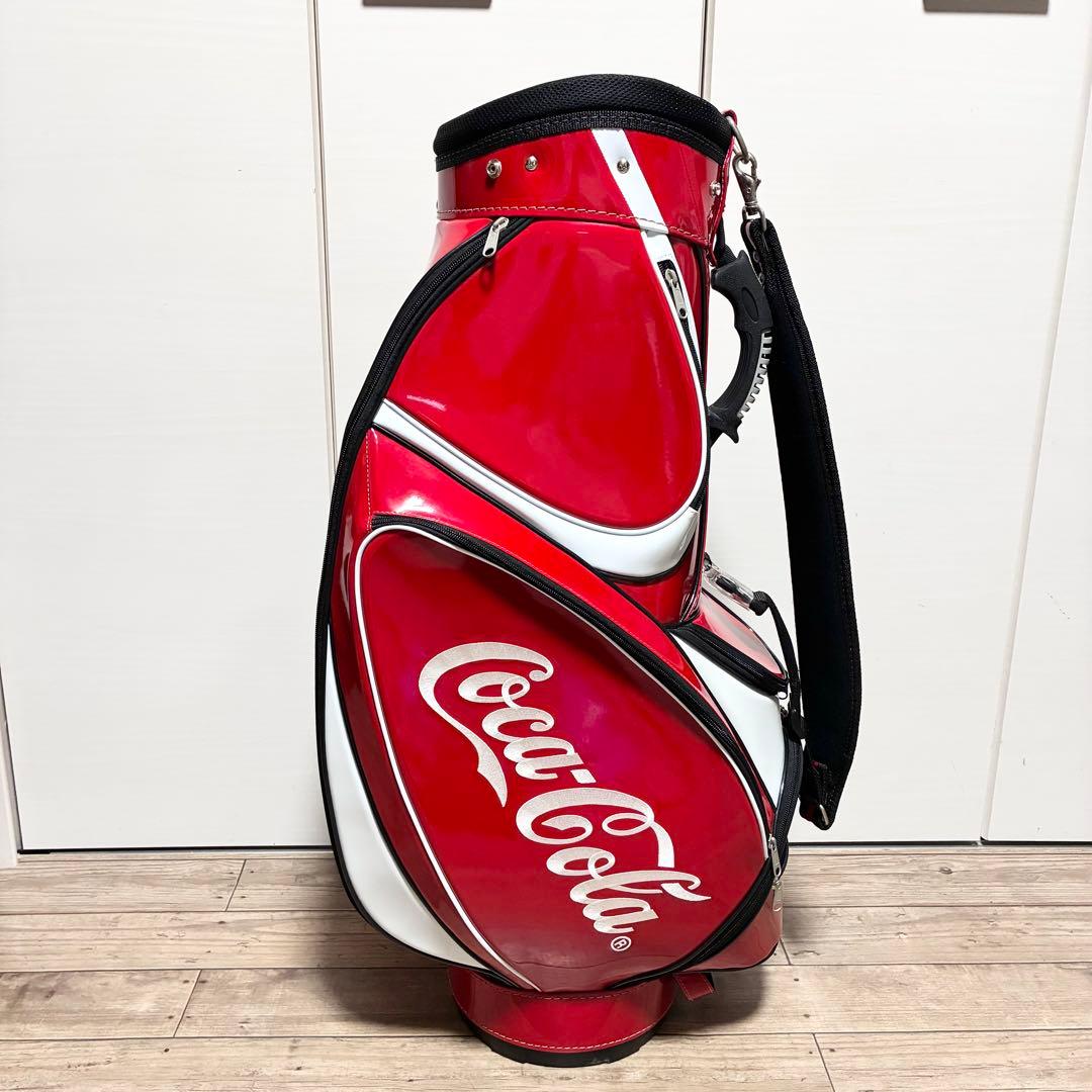 【希少 美品】CocaCola キャディバッグ ゴルフバッグ　レッド　ロゴマーク