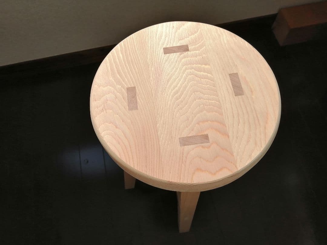 【ほぞ組】木製スツール　高さ75cm　丸椅子　stool