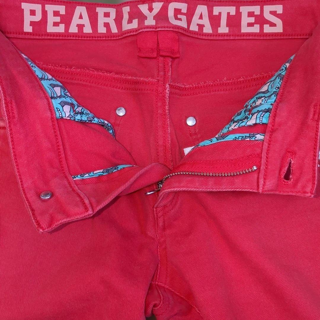 ​【PEARLY GATES】パーリーゲイツストレッチパンツ恐竜総柄ロゴ0サイズ