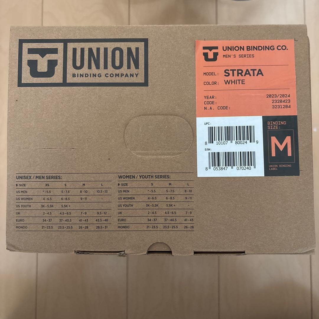 UNION STRATA ストラータ　23-24 M ビンディング 白 箱付