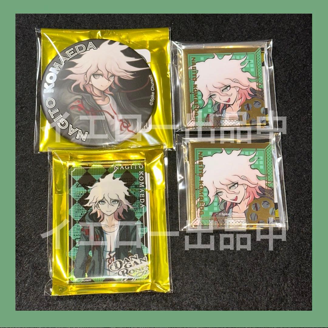 ダンガンロンパ15周年記念展 缶バッジ アクリルブロック 箔押し 狛枝凪斗
