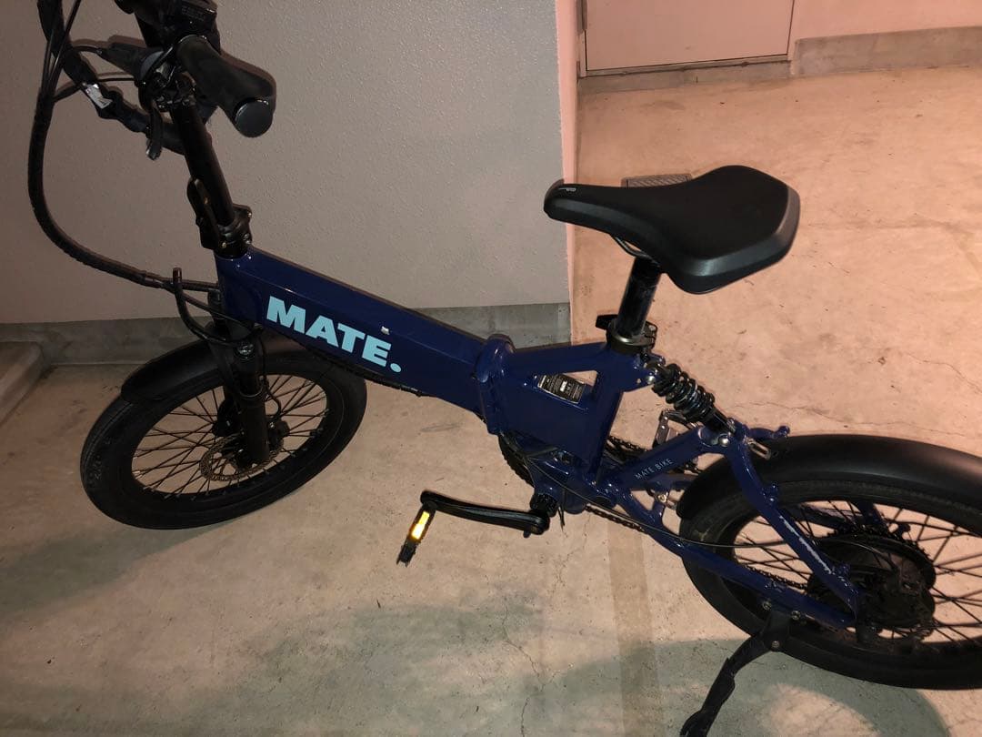 送料込mate fusion MATE 折りたたみ式電動アシスト自転車 ネイビー