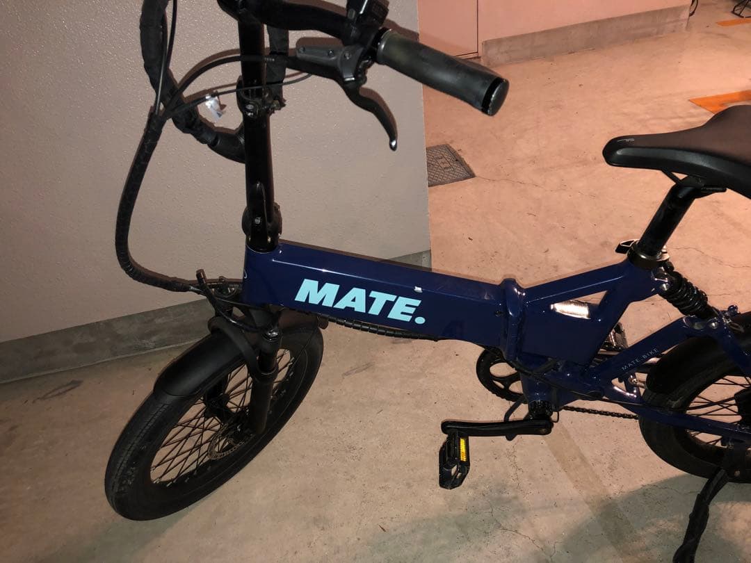 送料込mate fusion MATE 折りたたみ式電動アシスト自転車 ネイビー